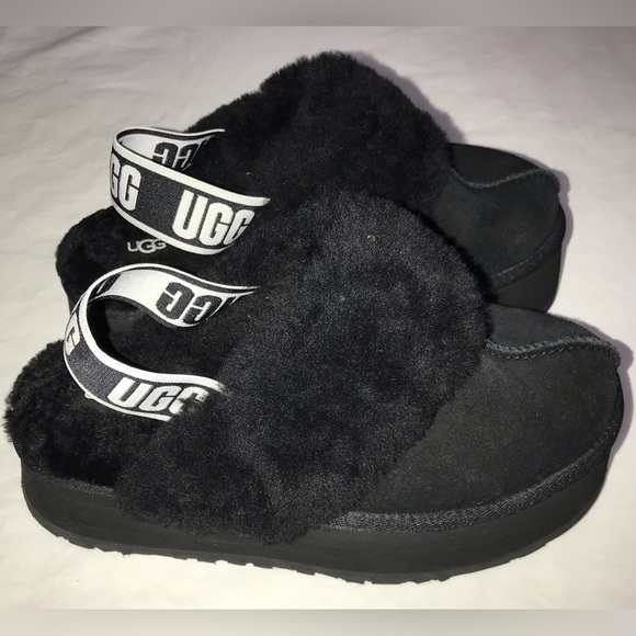 Ugg Funkette Genuine Shearling Platform Slippers - Picture 11 of 11